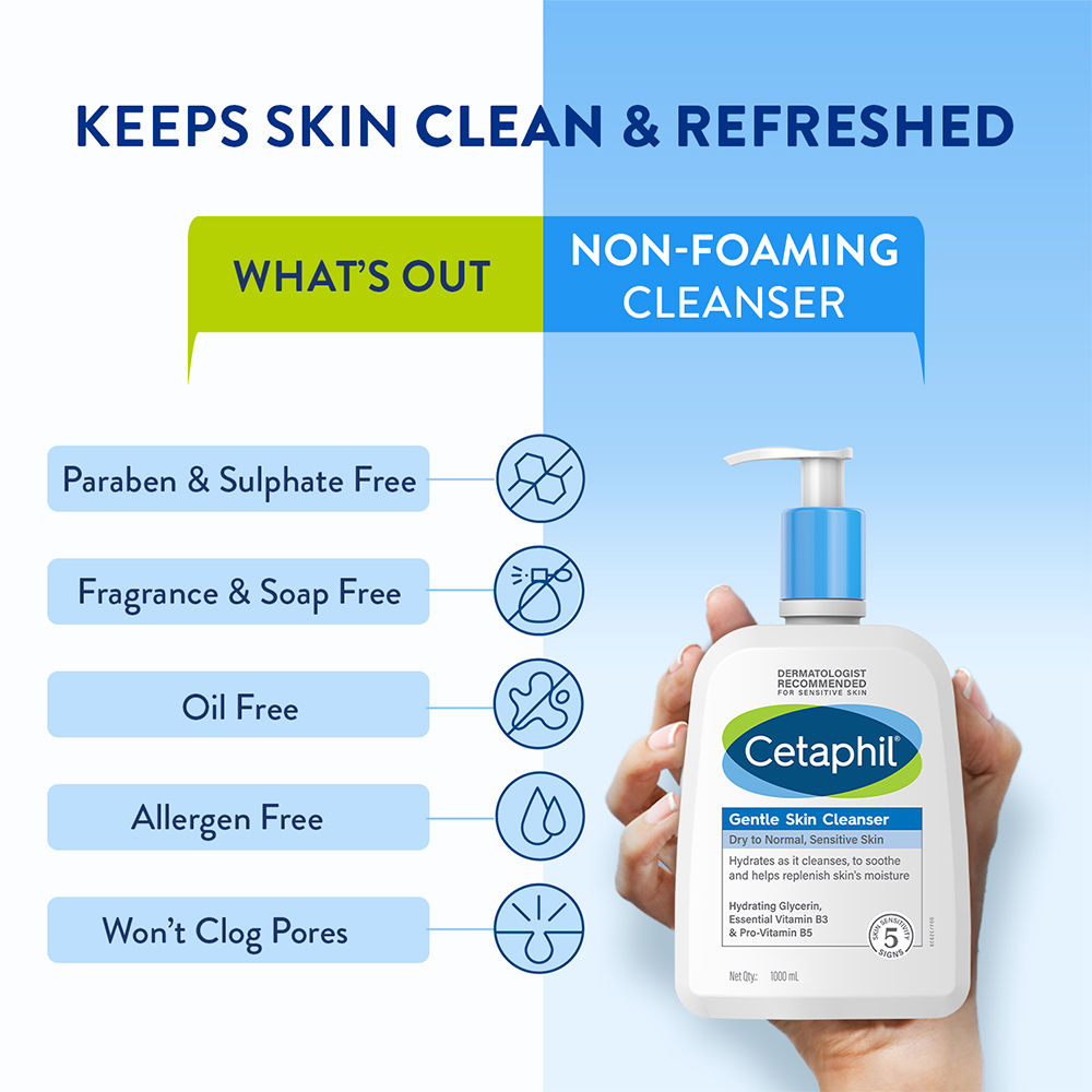 Cetaphil Gentle Skin Cleanser with Niacinamide, Dermatologist Recommended