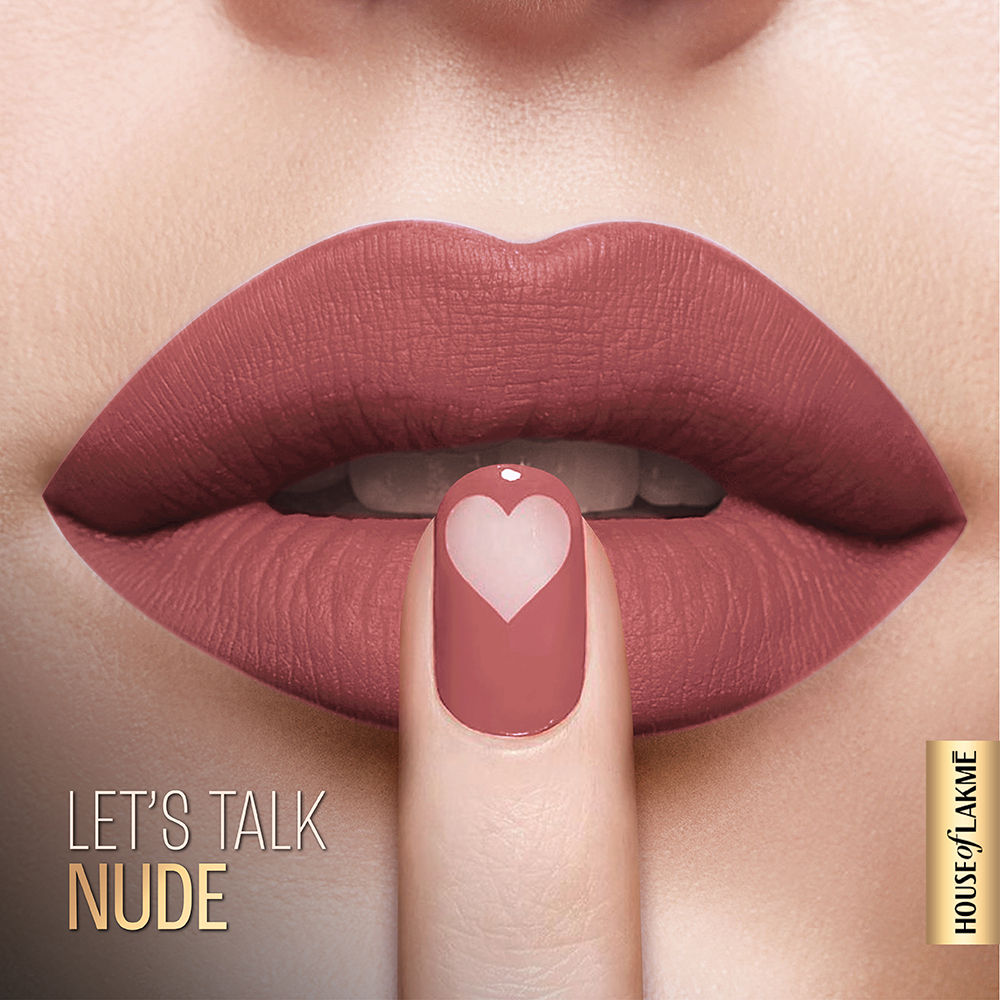 Lakme Xtraordin-Airy Velvet Matte Lip Mousse - Lets Talk Nude 4.6g