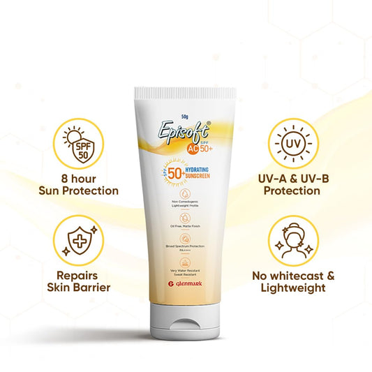 Episoft AC SPF 50+ Hydrating | Oil Free Sunscreen (50g)
