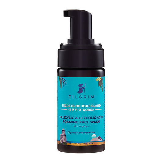 Pilgrim Salicylic & Glycolic Acid Foaming Face Wash – Deep Pore Cleanser (120ml)