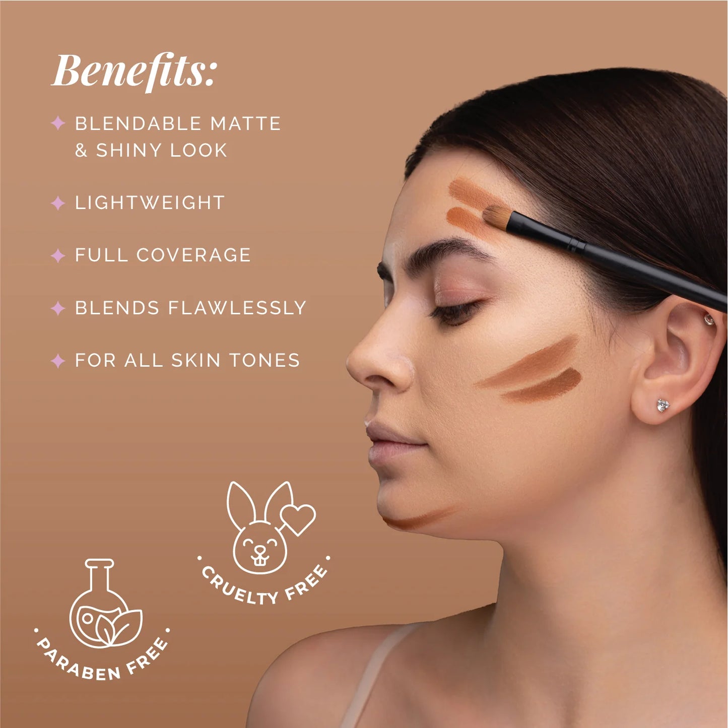 Aflairza Soft Glam Base Palette – Foundation, Concealer & Contour
