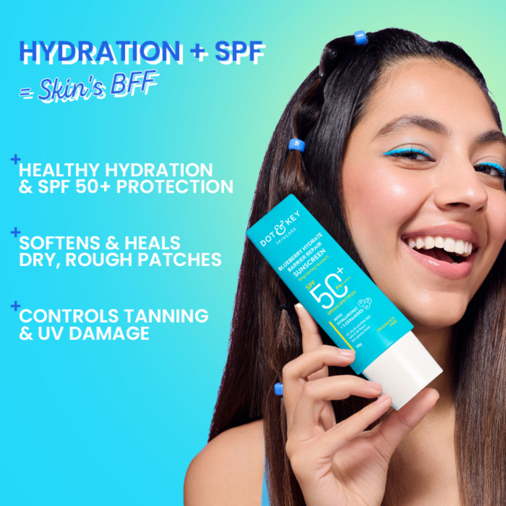 Dot & Key Blueberry Hydrating Barrier Repair Face Sunscreen SPF 50+ PA++++ (50 g)