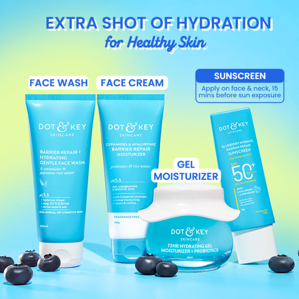 Dot & Key Blueberry Hydrating Barrier Repair Face Sunscreen SPF 50+ PA++++ (50 g)