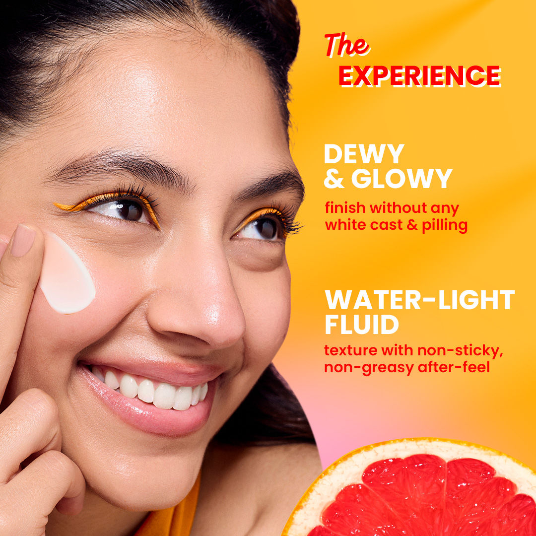 Dot & Key Vitamin C + E Super Bright Sunscreen SPF 50 PA+++ For Glowing Skin, 100% No White Cast (80g)