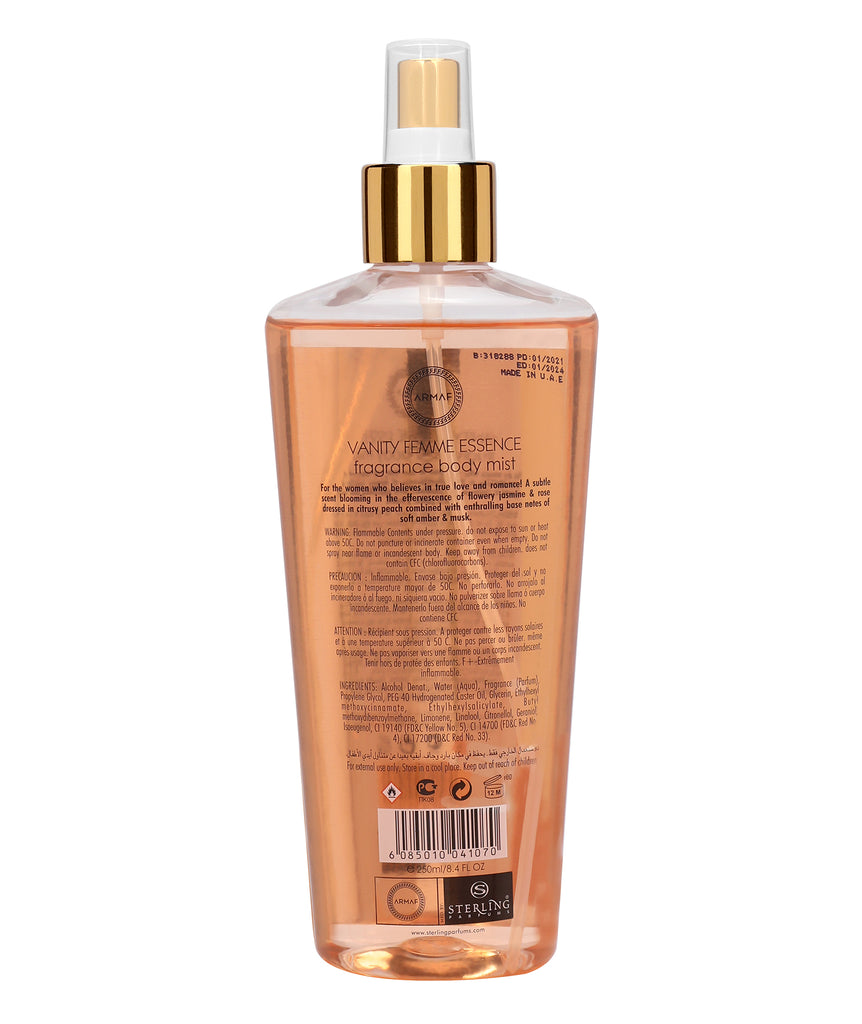 Armaf Vanity Femme Essence Body Mist for Women - 250ml
