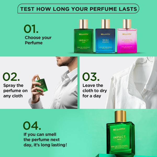 Bellavita Impact Eau De Cologne Spray Perfume for Men (100ml)