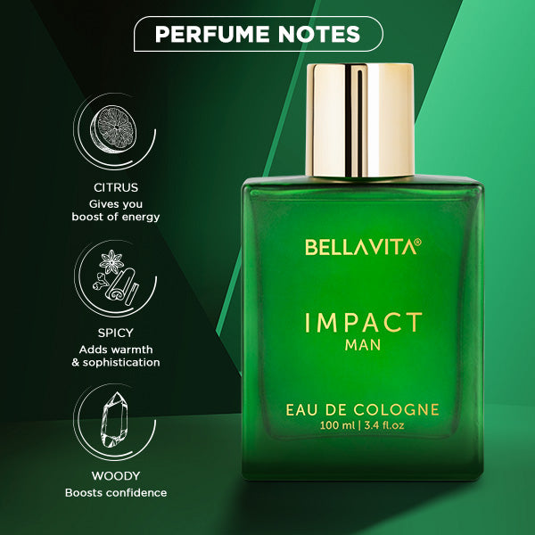 Bellavita Impact Eau De Cologne Spray Perfume for Men (100ml)