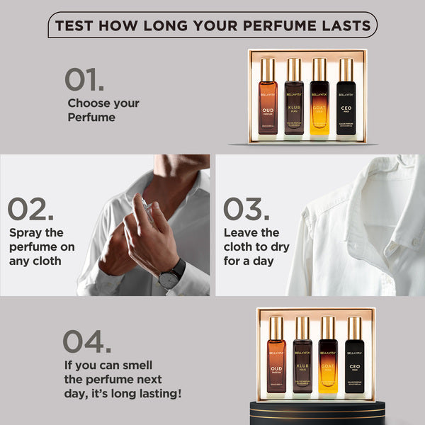 Bellavita Luxury Perfume Gift Set For Men - 4 x 20ml