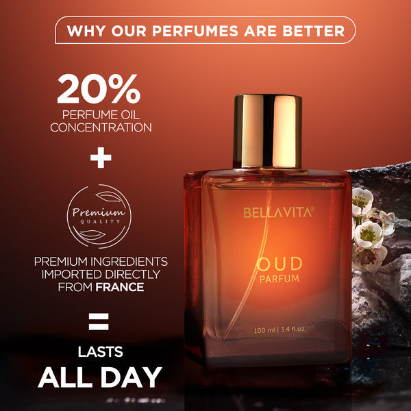 Bellavita Oud Parfum Intense Unisex Perfume For Men & Women (100ml)
