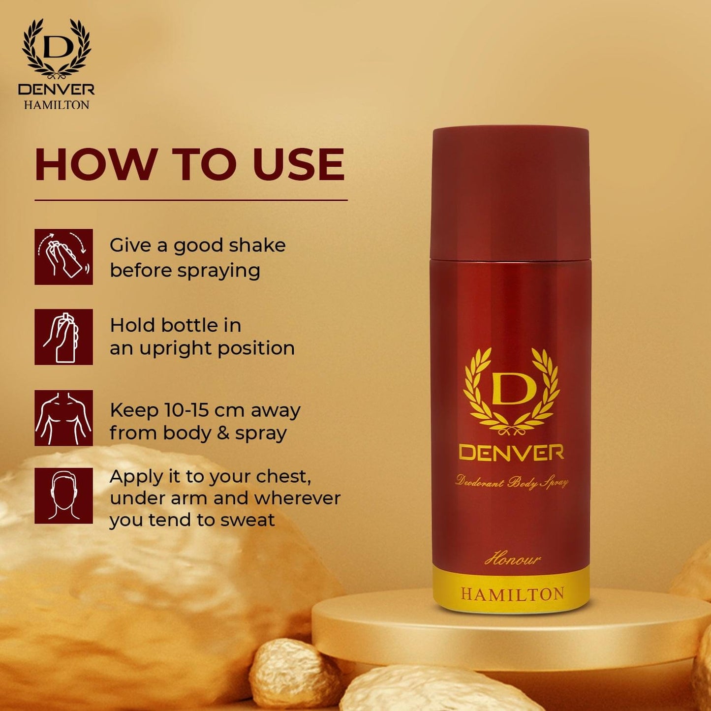 Hamilton Honour Deodorant Body Spray for Men (165ml)