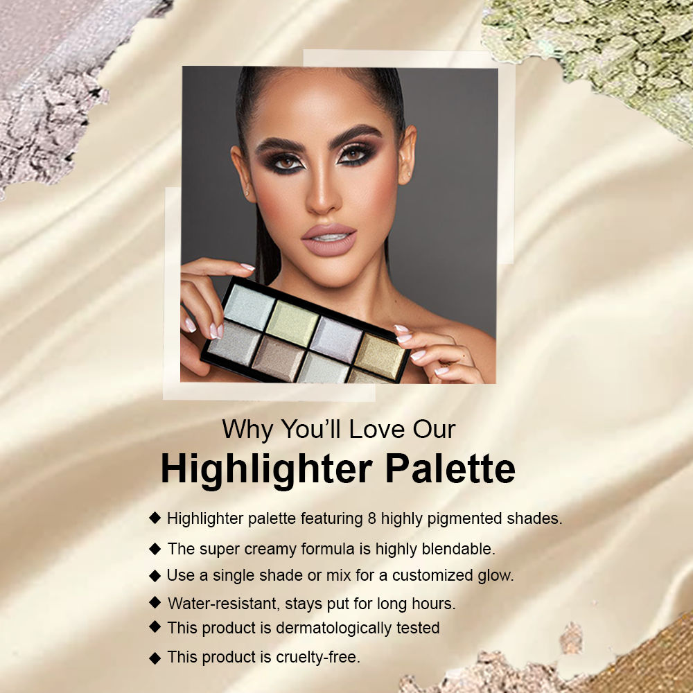 Forever 52 Spotlight 8 Color Highlighter Palette - SPH001 (36g)