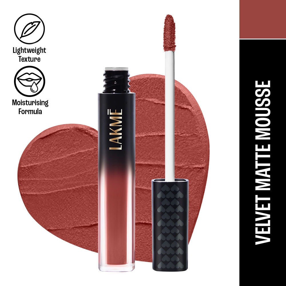 Lakme Xtraordin-Airy Velvet Matte Lip Mousse - 304 Chocolate Temptation 4.6g