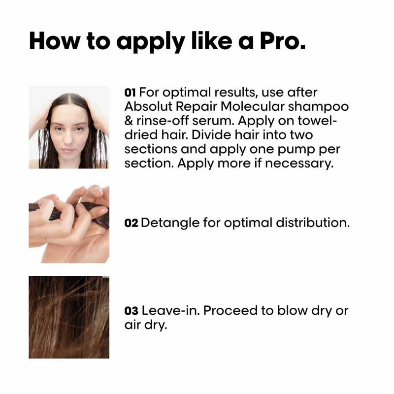 Loreal Professionnel Absolut Repair Molecular Deep Repairing Leave-In Mask Cream For Very Damaged Hair (100ml)