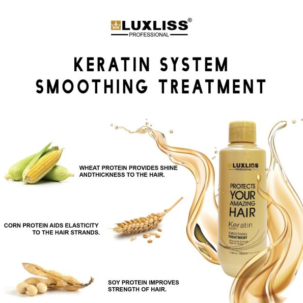 Luxliss Keratin Smoothing Treatment For All Hair Type (100 ml)