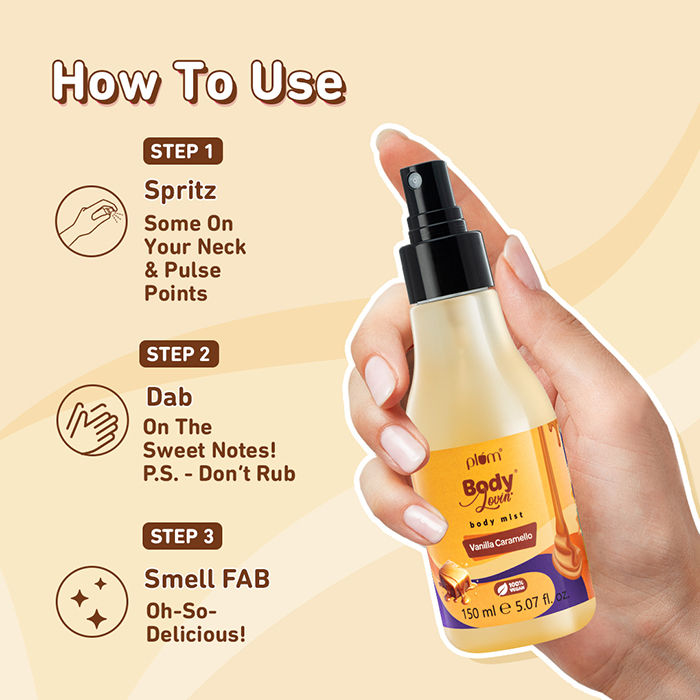 Plum BodyLovin’ Vanilla Caramello Body Mist – 150ml