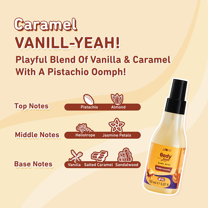 Plum BodyLovin’ Vanilla Caramello Body Mist – 150ml