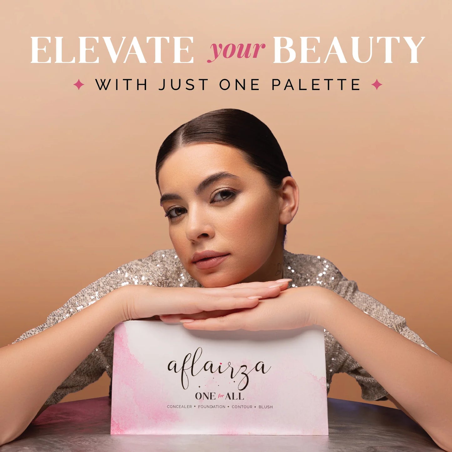 AFLAIRZA One For All Pink 18-Shade Makeup Palette 31gm