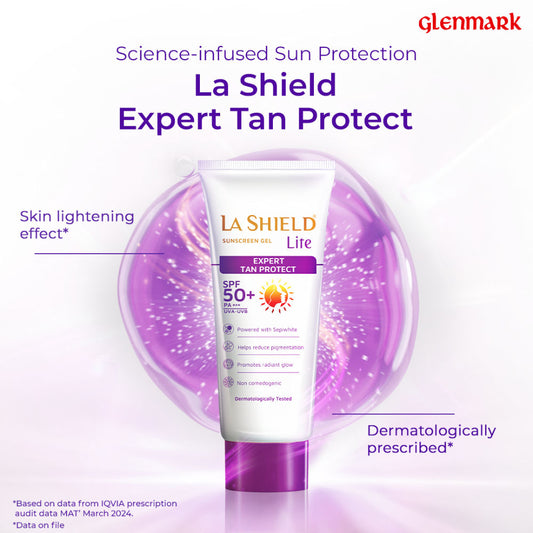 La Shield Lite SPF 50 PA+++ Mineral Sunscreen Gel | Reduces Pigmentation & Dark Spots (50g)
