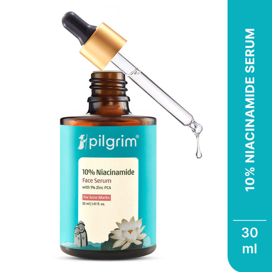 Pilgrim 10% Niacinamide Face Serum with Korean White Lotus – Pore Minimizing & Oil Control (30ml)