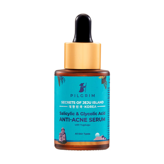 Pilgrim Anti-Acne Serum With Salicylic & Glycolic Acid – Clears Acne & Fades Marks (30ml)