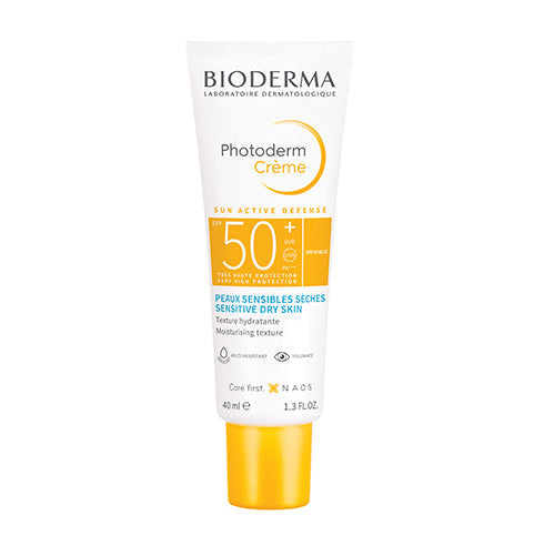 Bioderma Photoderm Crème sun cream SPF 50+ on a white background