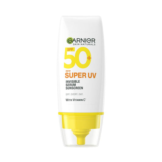 Garnier Invisible Serum Sunscreen SPF 50 PA++++ with Vitamin C – Lightweight Air Lock Formula, No White Cast (30g)
