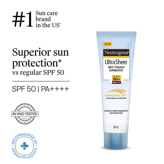 Neutrogena Ultrasheer SPF50+ PA++++ Ultra Light Moisturizing Face Sunscreen Oily & Sensitive Skin (80g)
