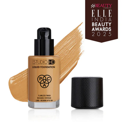 PAC HD Liquid Foundation - Lightweight Dewy Satin Finish, Medium to Buildable Coverage 30ml