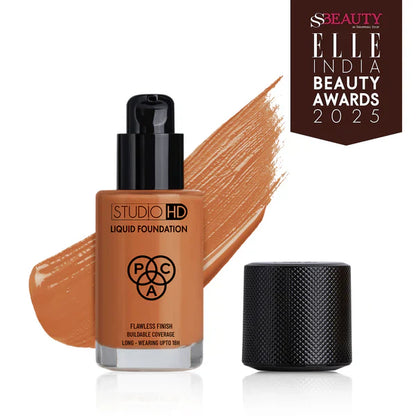 PAC HD Liquid Foundation - Lightweight Dewy Satin Finish, Medium to Buildable Coverage 30ml