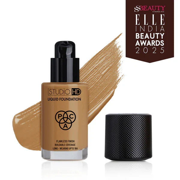 PAC HD Liquid Foundation - Lightweight Dewy Satin Finish, Medium to Buildable Coverage 30ml