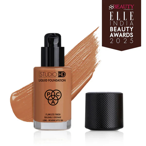 PAC HD Liquid Foundation - Lightweight Dewy Satin Finish, Medium to Buildable Coverage 30ml