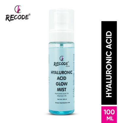Recode Hyaluronic Acid Glow Mist – Hydrating Face Mist, Instant Glow & Refreshing Spray (100ml)