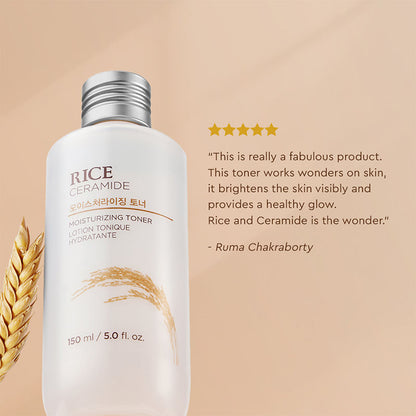 The Face Shop Ceramide & Rice Face Toner - Korean Beauty Skincare for Brightness & Minimizes Pores