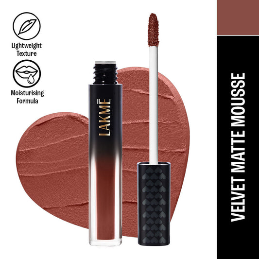 Lakme Xtraordin-Airy Velvet Matte Lip Mousse - 302 Cocoa Sin 4.6g