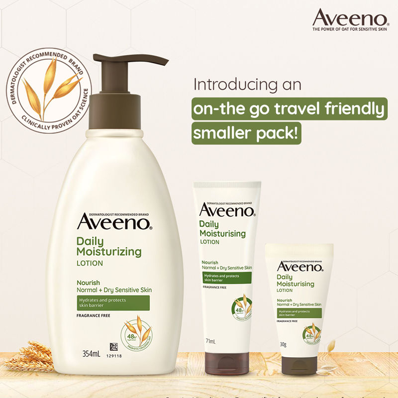 Aveeno Daily Moisturising Lotion – Natural Oat Body Moisturizer for Normal, Dry & Sensitive Skin