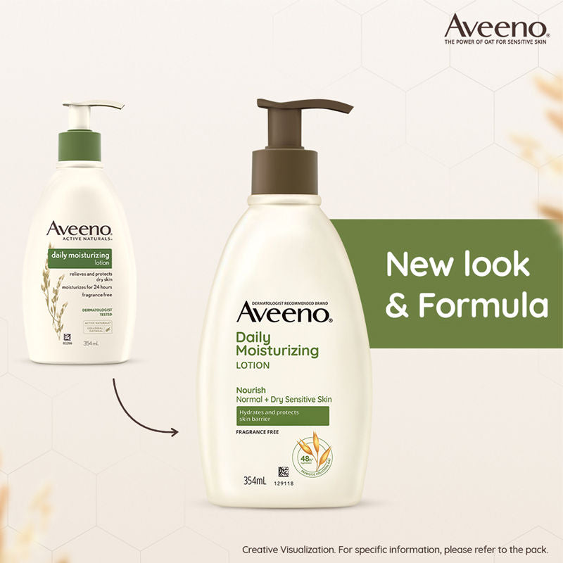 Aveeno Daily Moisturising Lotion – Natural Oat Body Moisturizer for Normal, Dry & Sensitive Skin