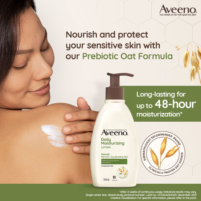 Aveeno Daily Moisturising Lotion – Natural Oat Body Moisturizer for Normal, Dry & Sensitive Skin