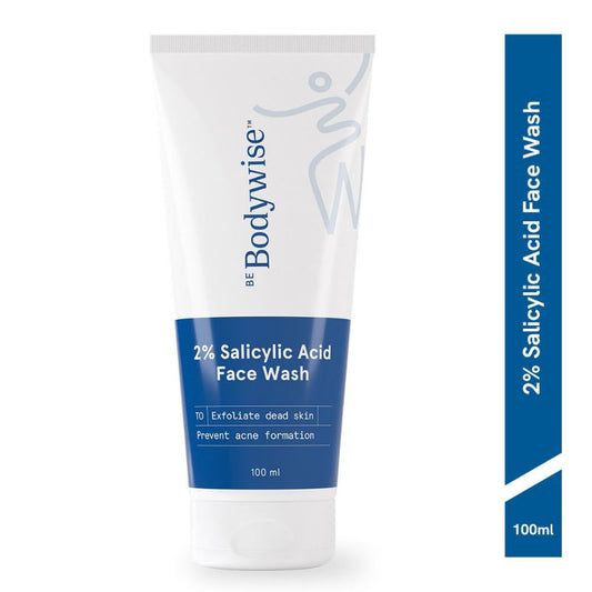Be Bodywise 2% Salicylic Acid Face Wash for Deep Cleaning, Acne Defense & Excess Oil Removal (100ml)