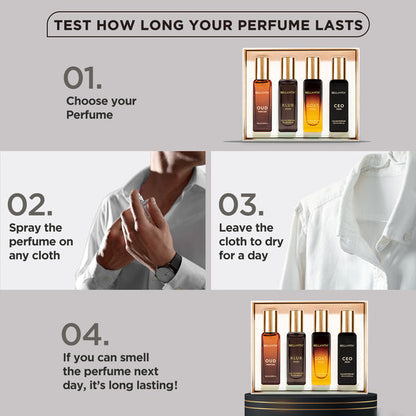 Bellavita Luxury Perfume Gift Set For Men - 4 x 20ml