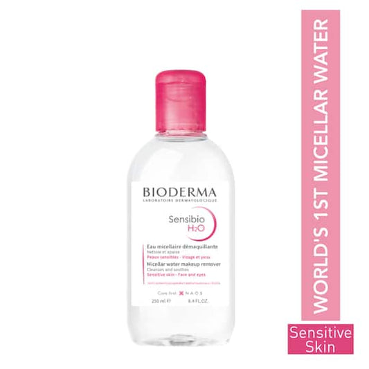 Bioderma Dermatological Micellar Water Sensibio H2O - Gently Removes Makeup Prevents Clogged Pores (250ml)