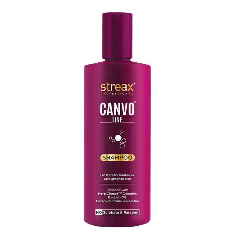 Streax Professional Canvo Line Keratin - Treated & Straightened Hair Shampoo