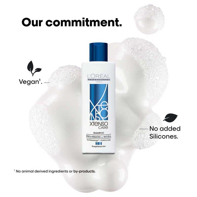 L’Oréal Professionnel Xtenso Care Shampoo | Pro-Keratin + Incell for Smooth & Strengthened Hair (250ml)