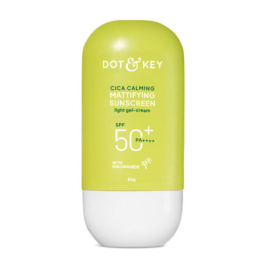 Dot & Key Cica Calming Mattifying Sunscreen Niacinamide SPF 50+ PA++++ For Oily Acne Prone & Sensitive Skin Light Gel Cream  (50g)