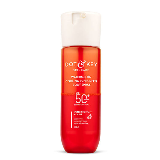 Dot & Key Watermelon Cooling Sunscreen Body Spray In-Vivo Tested SPF 50+ PA+++, Easy Re-application (110ml)