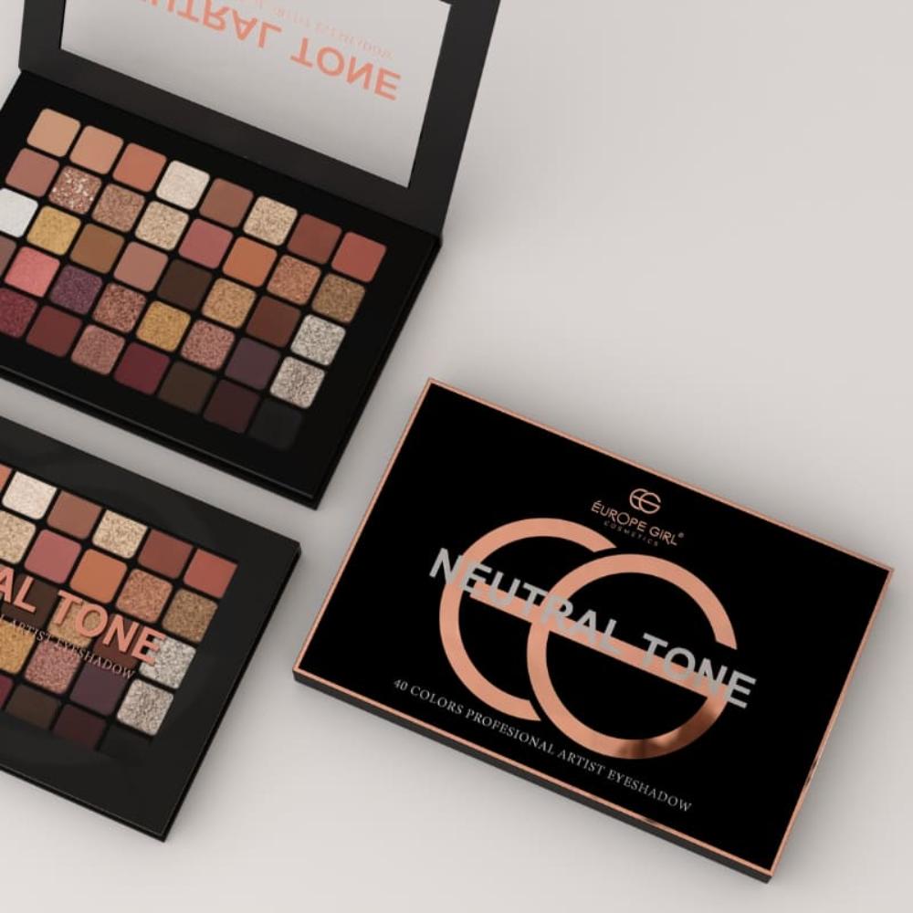 Europe Girl 40 Colour Eyeshadow Palette - Neutral Tone 40g