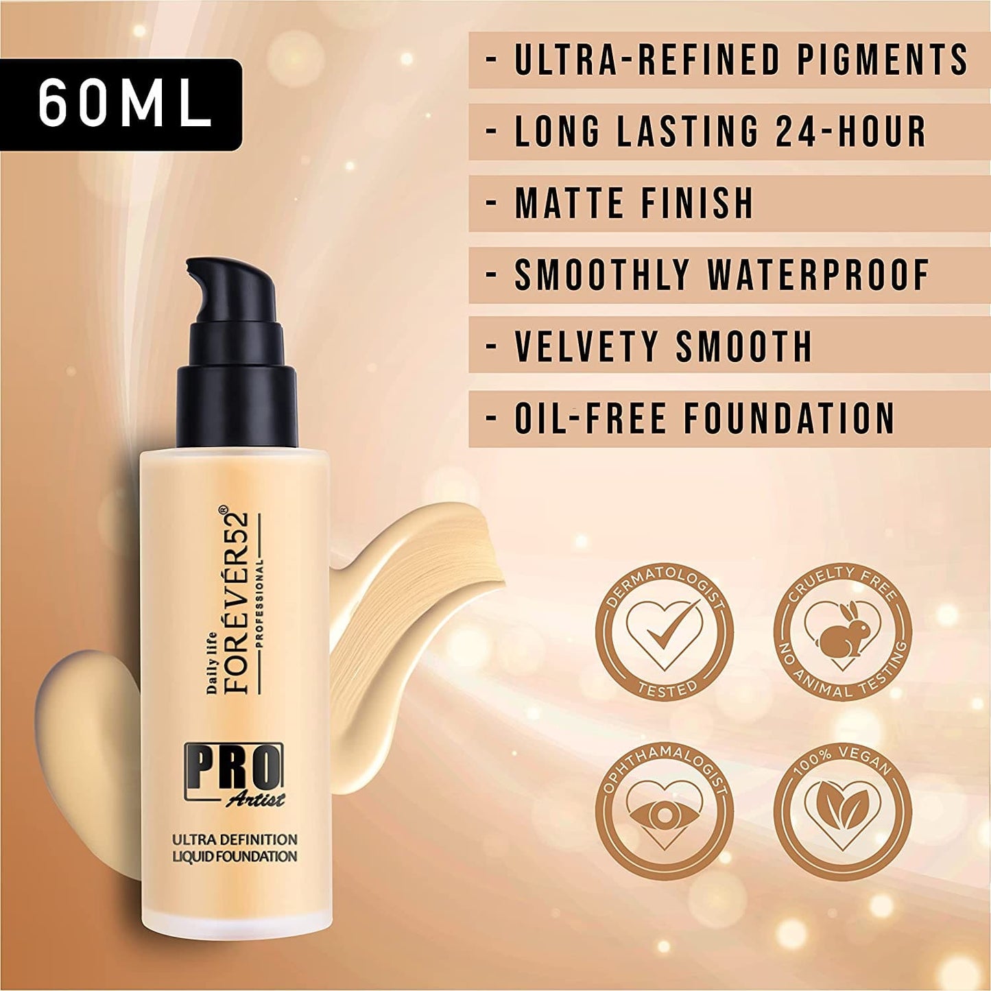 Forever 52 Pro Artist Ultra Definition Liquid Foundation - (60ml)