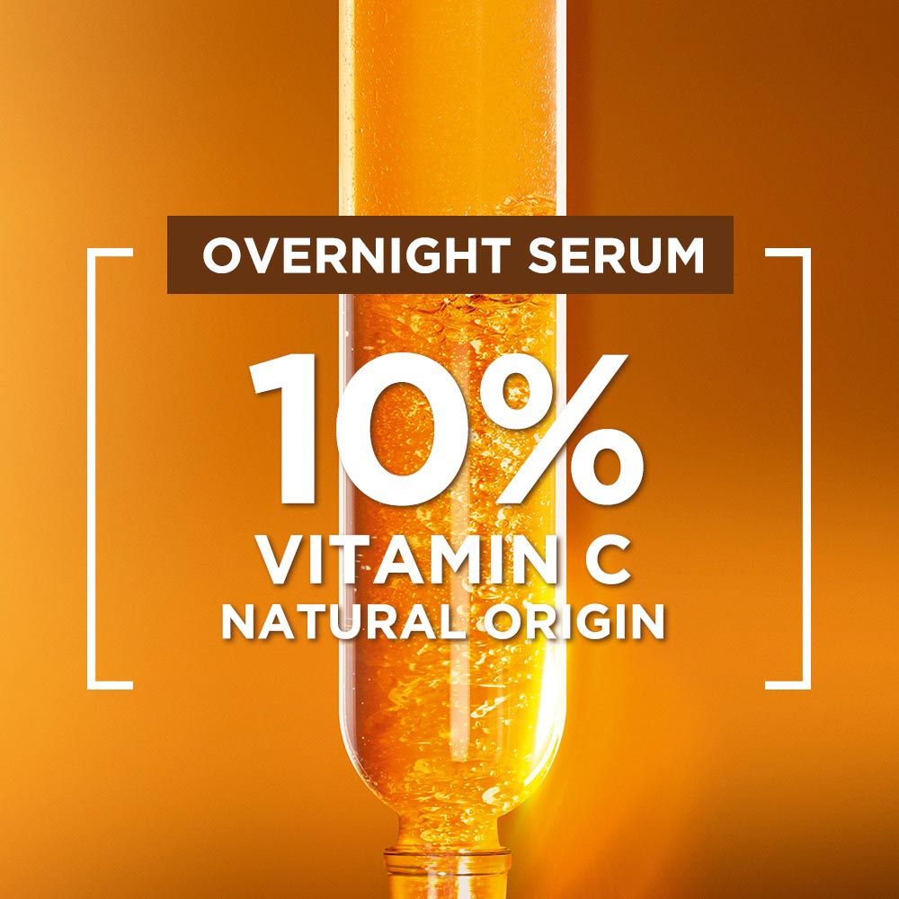 Garnier Bright Complete OverNight Booster Vitamin C + Serum With 10% Pure Vitamin C To Repair & Brighten Skin