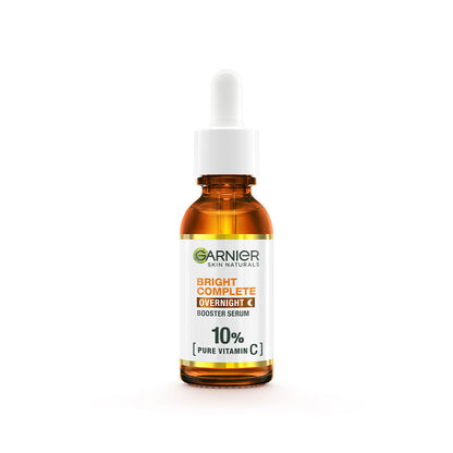 Garnier Bright Complete OverNight Booster Vitamin C + Serum With 10% Pure Vitamin C To Repair & Brighten Skin