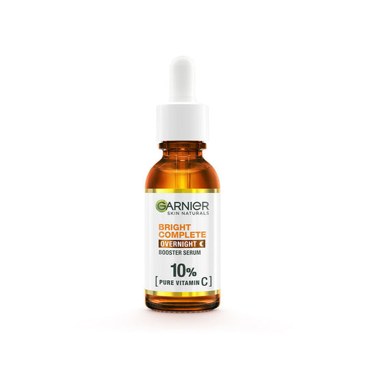 Garnier Bright Complete OverNight Booster Vitamin C + Serum With 10% Pure Vitamin C To Repair & Brighten Skin