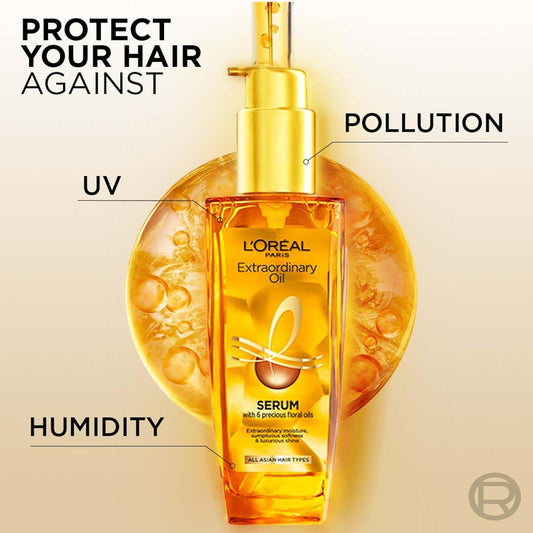 L'Oréal Paris Extraordinary Oil Serum – Smooth, Shiny Hair (100ML)